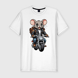 Футболка slim-fit Biker mice, цвет: белый