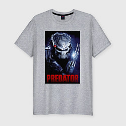 Мужская slim-футболка Predator in the helmet