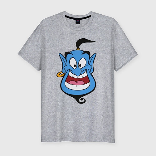 Мужская slim-футболка Аладдин - Джинни / Меланж – фото 1
