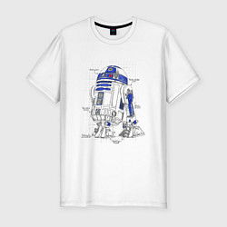 Мужская slim-футболка R2-D2