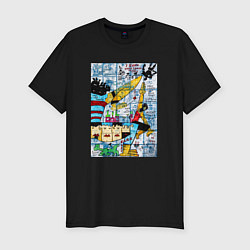 Футболка slim-fit Lets get higher, цвет: черный