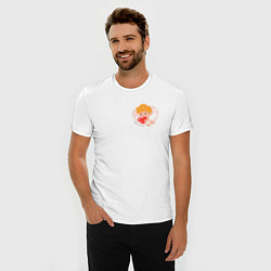 Футболка slim-fit Born to give love, цвет: белый — фото 2