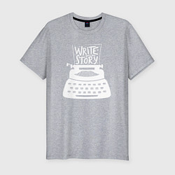 Мужская slim-футболка Напиши историю