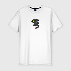 Мужская slim-футболка Ночная фурия пара для дневной