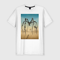 Мужская slim-футболка Паук Дали и Буржуа цвет