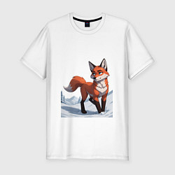 Мужская slim-футболка Лисица-сестрица
