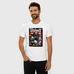 Футболка slim-fit Слипкнот огненный, цвет: белый — фото 2