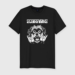 Футболка slim-fit Scorpions rock dog, цвет: черный