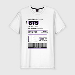 Мужская slim-футболка Bts ticket