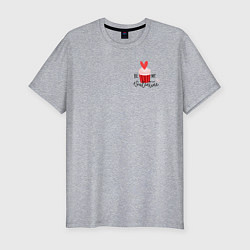 Футболка slim-fit Будь моей валентинкой, цвет: меланж