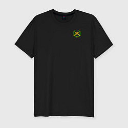 Футболка slim-fit Мотострелковые войска: лавры, цвет: черный