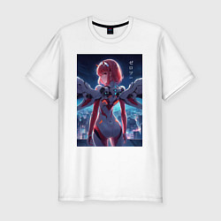 Футболка slim-fit Zero two - Darling in the Franxx - cyberpunk, цвет: белый