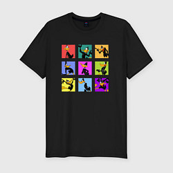 Мужская slim-футболка Даффи Дак - Луни Тюнз утка