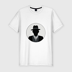 Футболка slim-fit Силуэт детектива, цвет: белый