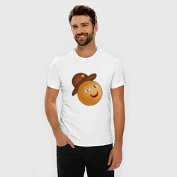 Футболка slim-fit Колобок в шляпе, цвет: белый — фото 2