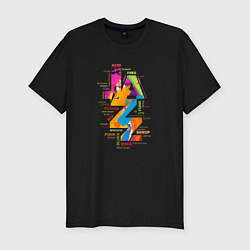 Мужская slim-футболка Jazz styles in abstract color