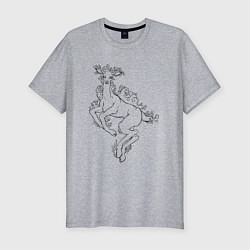 Футболка slim-fit Лань, цвет: меланж