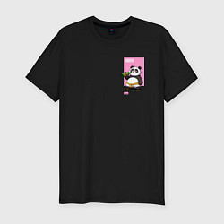 Футболка slim-fit Rum Panda, цвет: черный