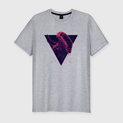 Футболка slim-fit Чужой в треугольнике, цвет: меланж