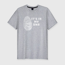 Мужская slim-футболка Баскетбол в моей днк