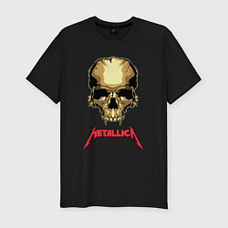 Футболка slim-fit Metallica - skull with fangs, цвет: черный