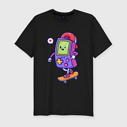 Мужская slim-футболка Tetris skater