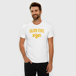 Футболка slim-fit Golden State hoops, цвет: белый — фото 2