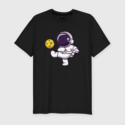 Мужская slim-футболка Moon football