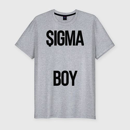 Мужская slim-футболка Сигма / Меланж – фото 1