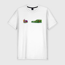 Футболка slim-fit Duck and Dragon, цвет: белый