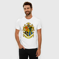 Футболка slim-fit Хогвартс - герб, цвет: белый — фото 2