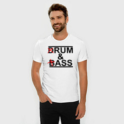 Футболка slim-fit Drum and bass color, цвет: белый — фото 2