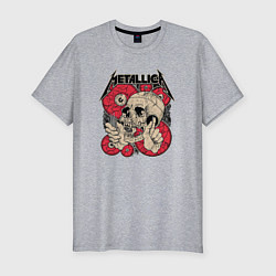 Мужская slim-футболка Металлика дизайн