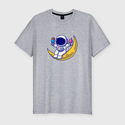Мужская slim-футболка Космическое мороженое