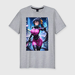 Футболка slim-fit Акэно dxd в форме шпиона, цвет: меланж