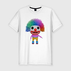 Мужская slim-футболка Cartoon clown colorful