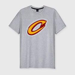 Мужская slim-футболка Кливленд Кавальерс лого