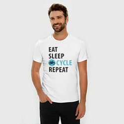 Футболка slim-fit Еда сон велик, цвет: белый — фото 2