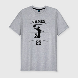 Футболка slim-fit James 23, цвет: меланж