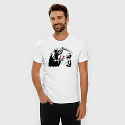 Футболка slim-fit Смерть дарит ребёнку розу, цвет: белый — фото 2