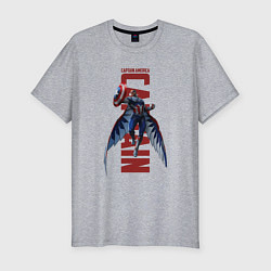 Мужская slim-футболка Капитан Америка: Новый мир