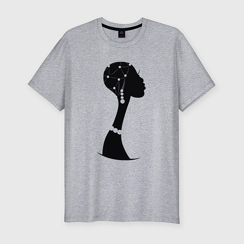 Мужская slim-футболка Woman Africa / Меланж – фото 1