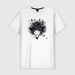 Мужская slim-футболка Девчонка милашка