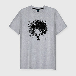 Мужская slim-футболка Милая весенняя девчонка