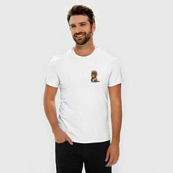 Футболка slim-fit Обезьянка, цвет: белый — фото 2