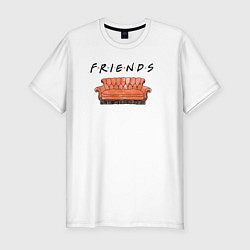 Футболка slim-fit Friends - logo, цвет: белый