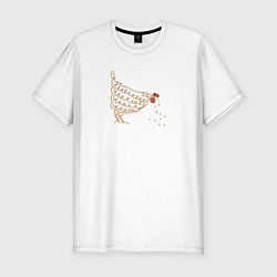 Футболка slim-fit Кудах трах трах, цвет: белый