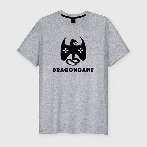 Мужская slim-футболка Игра дракона / Меланж – фото 1