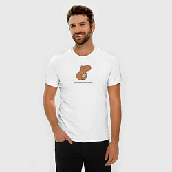 Футболка slim-fit Капибара правильное питание, цвет: белый — фото 2