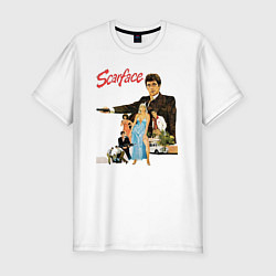 Футболка slim-fit Scarface: Герои фильма, цвет: белый